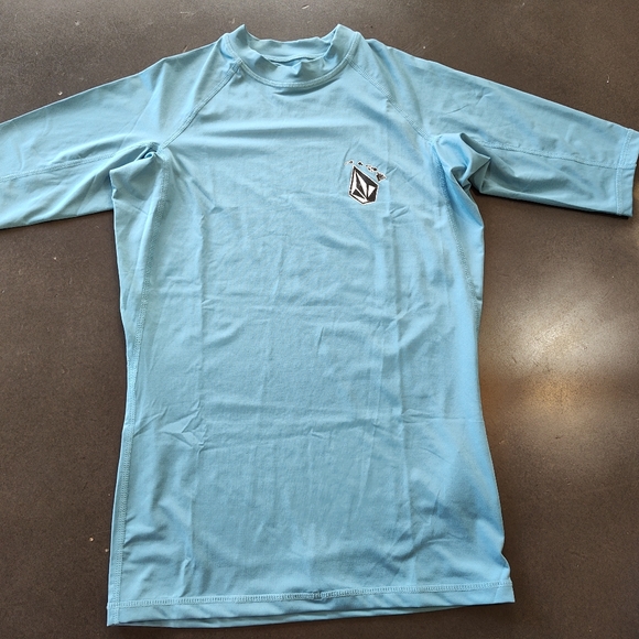 Men's Volcom Rash Guard UPF 50+ Anti UV Swim Shirt Sz M - Picture 7 of 8